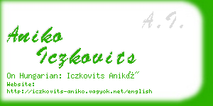 aniko iczkovits business card